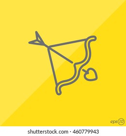 Web line icon. Cupid's arrow.