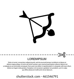 Web line icon. Cupid's arrow.