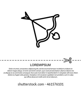 Web line icon. Cupid's arrow.