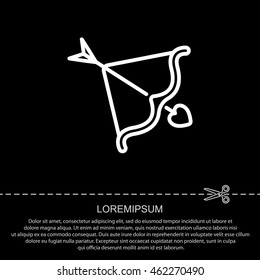 Web line icon. Cupid's arrow.