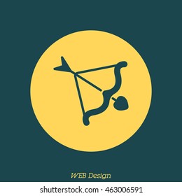 Web line icon. Cupid's arrow.