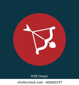 Web line icon. Cupid's arrow.