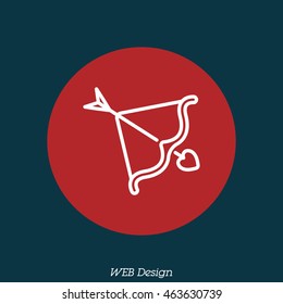Web line icon. Cupid's arrow.