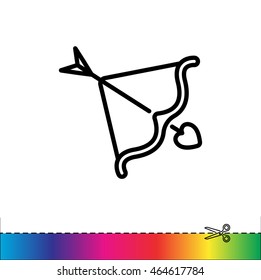 Web line icon. Cupid's arrow.
