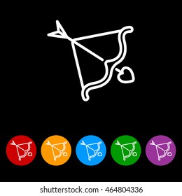 Web line icon. Cupid's arrow.