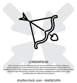 Web line icon. Cupid's arrow.