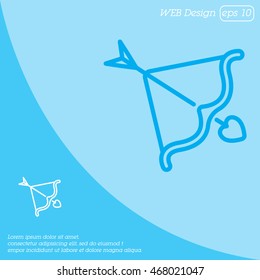 Web line icon. Cupid's arrow.