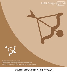 Web line icon. Cupid's arrow.