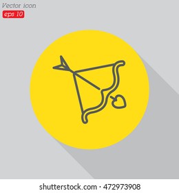 Web line icon. Cupid's arrow.