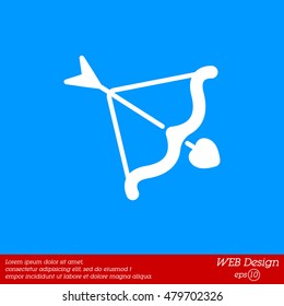 Web line icon. Cupid's arrow.