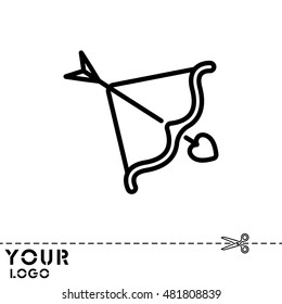 Web line icon. Cupid's arrow.