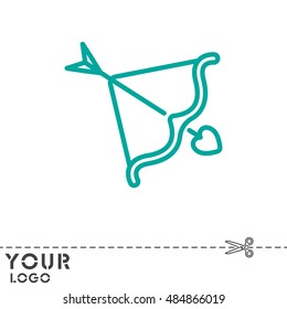 Web line icon. Cupid's arrow.
