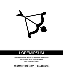 Web line icon. Cupid's arrow.