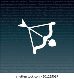 Web line icon. Cupid's arrow.