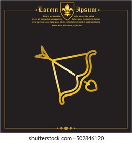 Web line icon. Cupid's arrow.