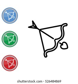 Web line icon. Cupid's arrow.