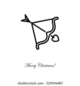 Web line icon. Cupid's arrow.