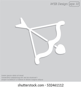 Web line icon. Cupid's arrow.