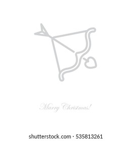 Web line icon. Cupid's arrow.