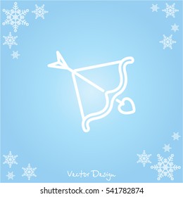 Web line icon. Cupid's arrow.