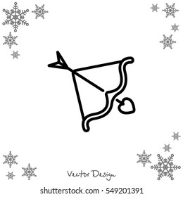 Web line icon. Cupid's arrow.