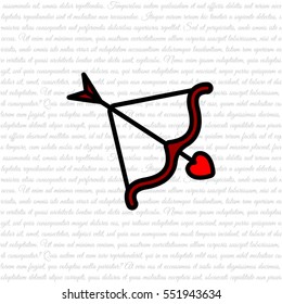 Web line icon. Cupid's arrow.