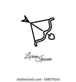 Web line icon. Cupid's arrow.