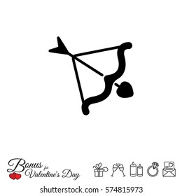 Web line icon. Cupid's arrow.