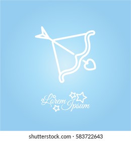 Web line icon. Cupid's arrow.