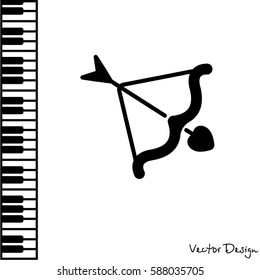 Web line icon. Cupid's arrow.