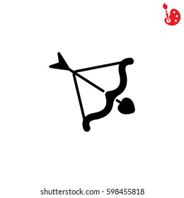 Web line icon. Cupid's arrow.