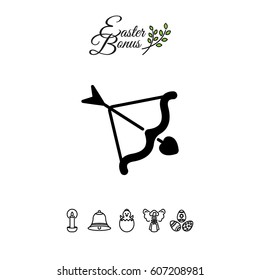 Web line icon. Cupid's arrow.