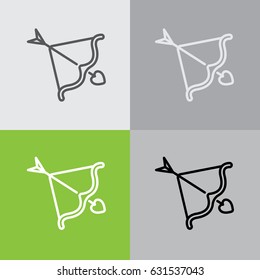 Web line icon. Cupid's arrow.