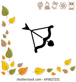 Web line icon. Cupid's arrow.