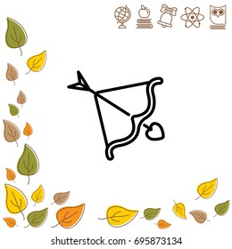Web line icon. Cupid's arrow.