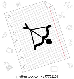 Web line icon. Cupid's arrow.