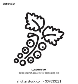 Web line icon. Currants