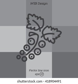 Web line icon. Currants