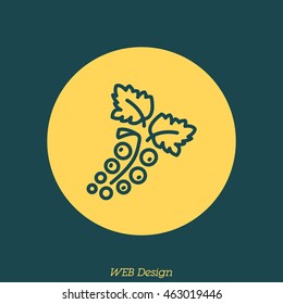 Web line icon. Currants