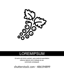 Web line icon. Currants