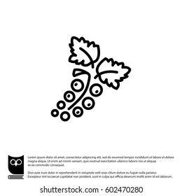 Web line icon. Currants
