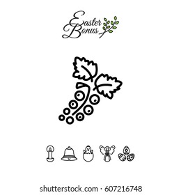 Web line icon. Currants