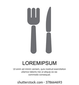 Web line icon. Cutlery (fork, knife)