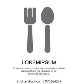 Web line icon. Cutlery (fork and spoon)
