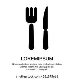 Web line icon. Cutlery (fork, knife)