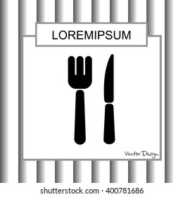 Web line icon. Cutlery (fork, knife)