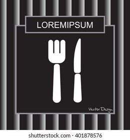 Web line icon. Cutlery (fork, knife)