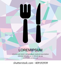 Web line icon. Cutlery (fork, knife)