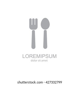 Web line icon. Cutlery (fork and spoon)
