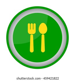 Web line icon. Cutlery (fork and spoon)